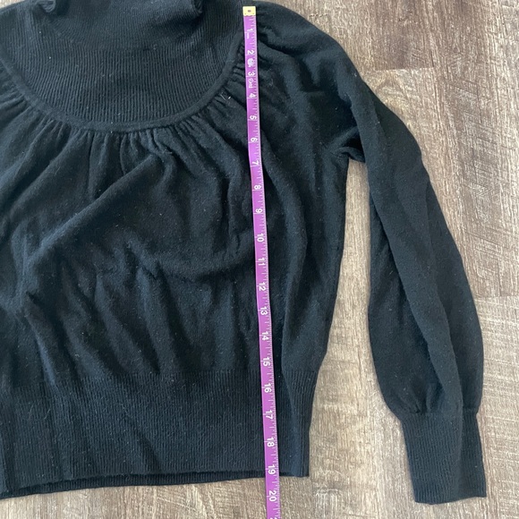 Madewell Shirred Balloon-Sleeve Turtleneck Sweater in Black, XS - Picture 5 of 12